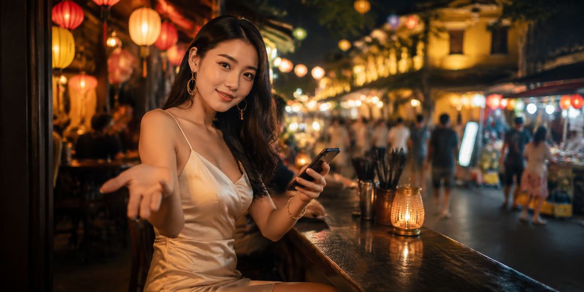 Người chơi trải nghiệm ứng dụng beet88 trên di động tại Hội An
